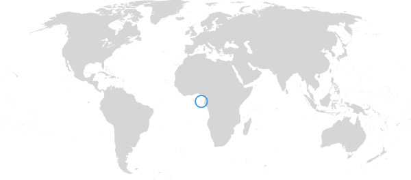 Sao Tome und Principe auf der Weltkarte